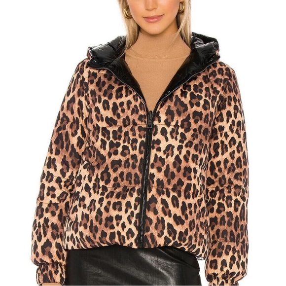 Alice and Olivia Durham Reversible Puffer Black Hoodie Jacket - Picture 6 of 16